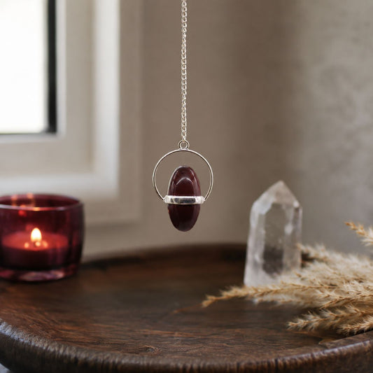 Blood Moon Pendulum – Natural Stone