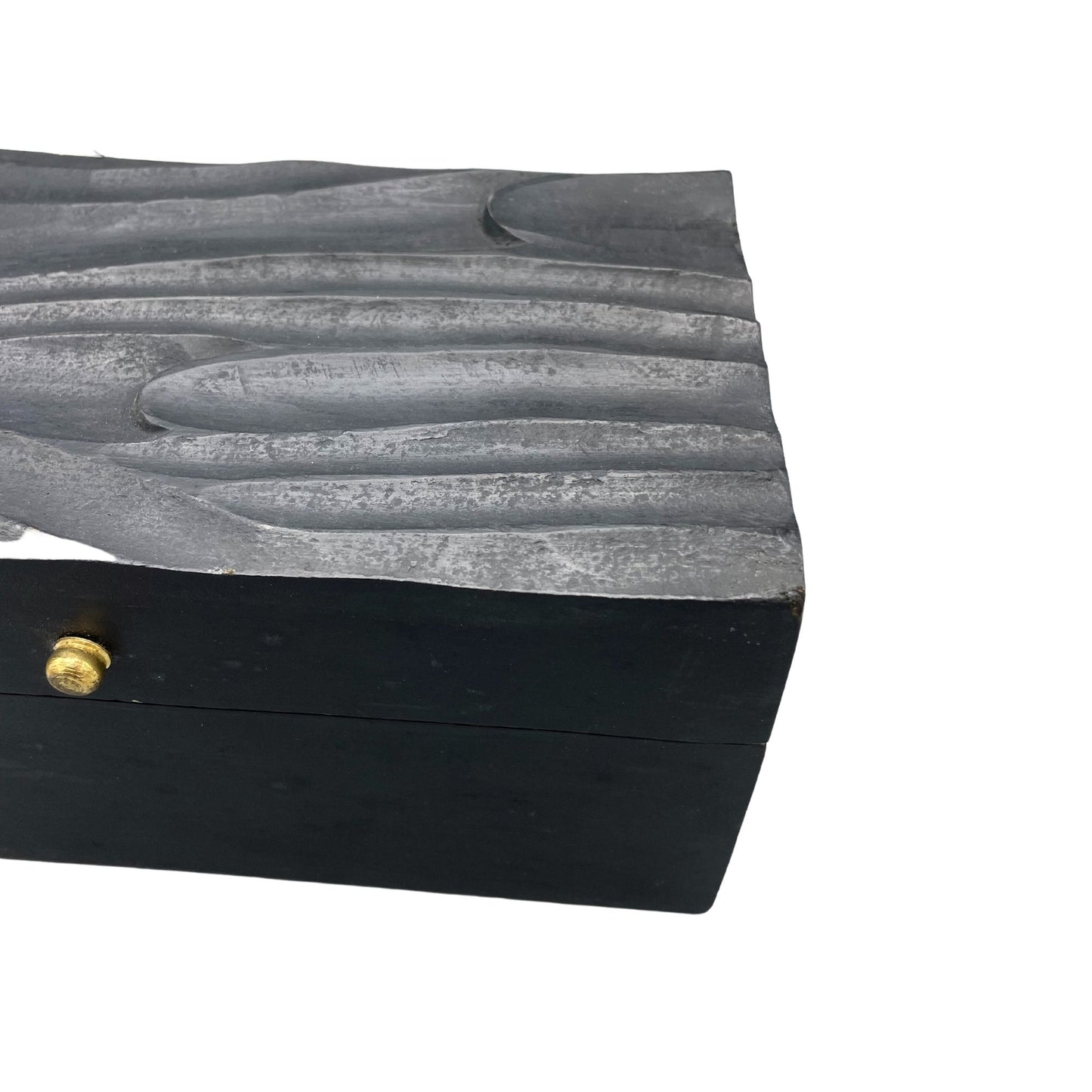 Black Swirls Mango Wood Keepsake Box