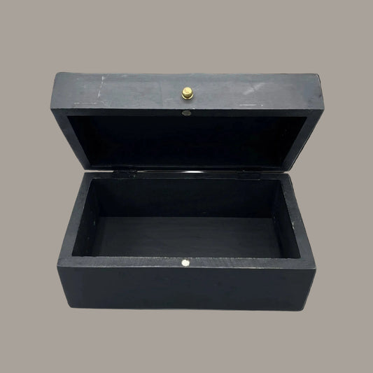 Black Swirls Mango Wood Keepsake Box