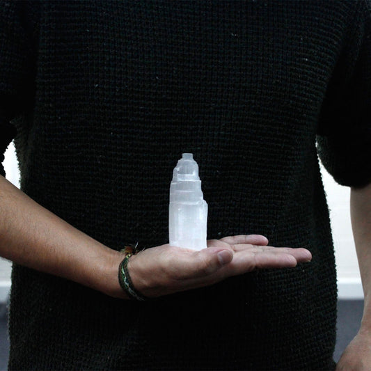 Natural Moroccan Selenite Tower – 10 cm