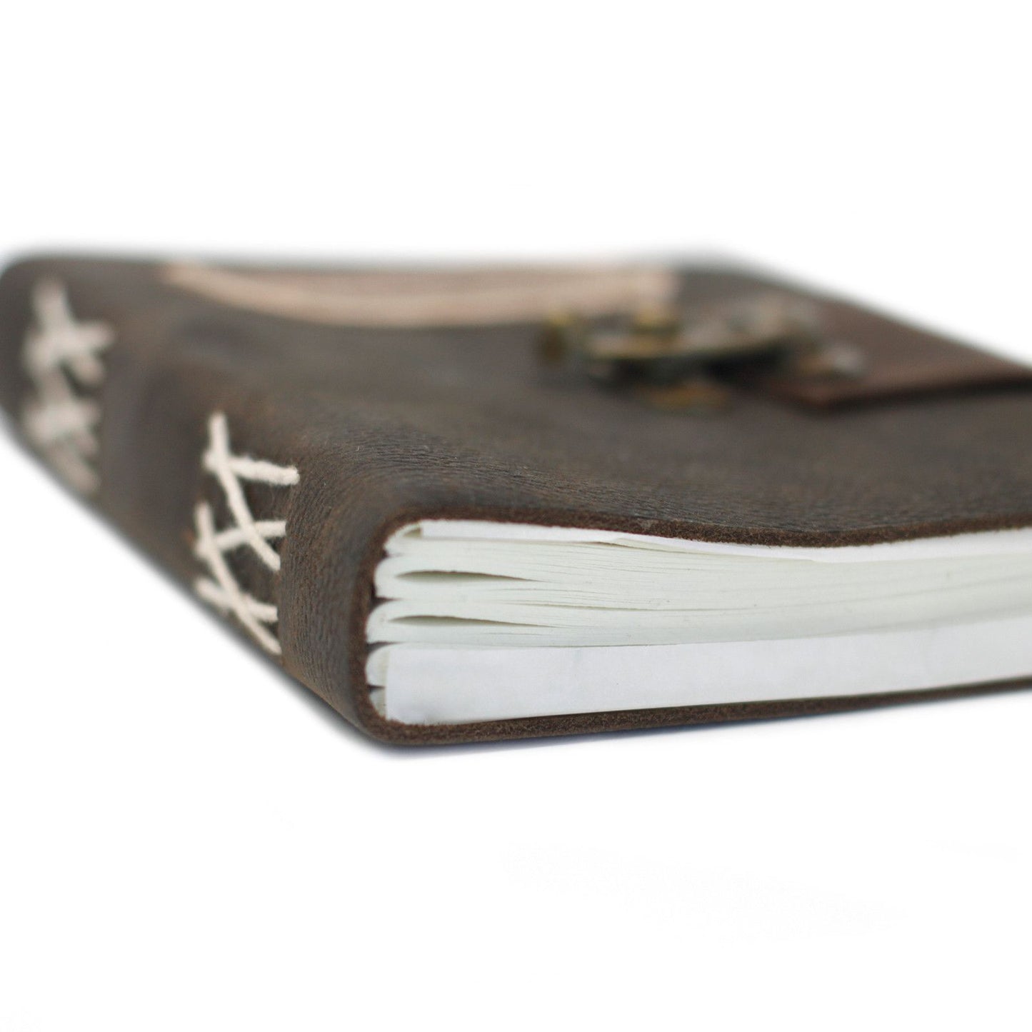 Black Leather Confessions Journal with Antique Clasp