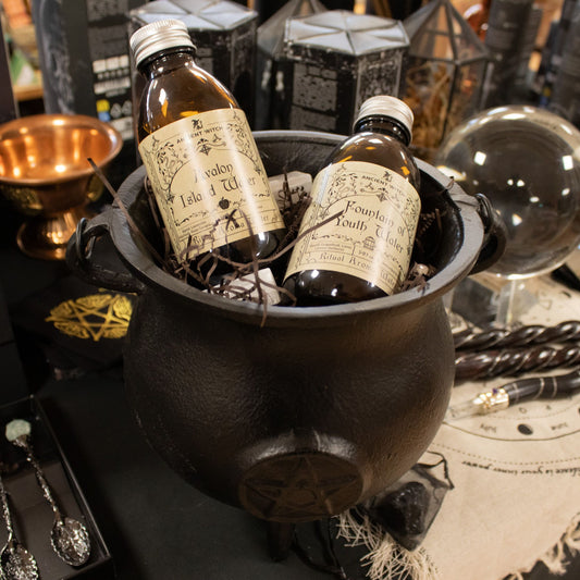 Extra-Large Cast Iron Pentagram Cauldron