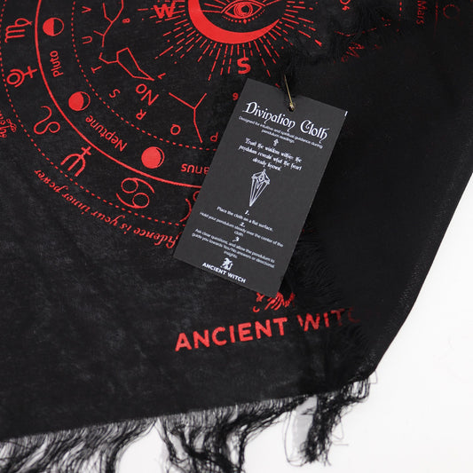 Black & Blood-Red All-Seeing Eye Divination Cloth
