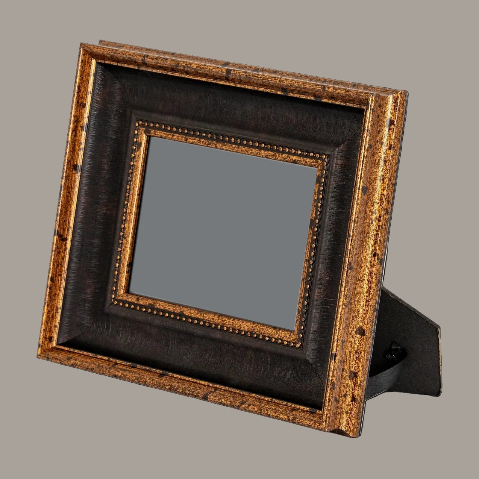 Black and antique gold beaded 4 by 6 photo frame - alternate view