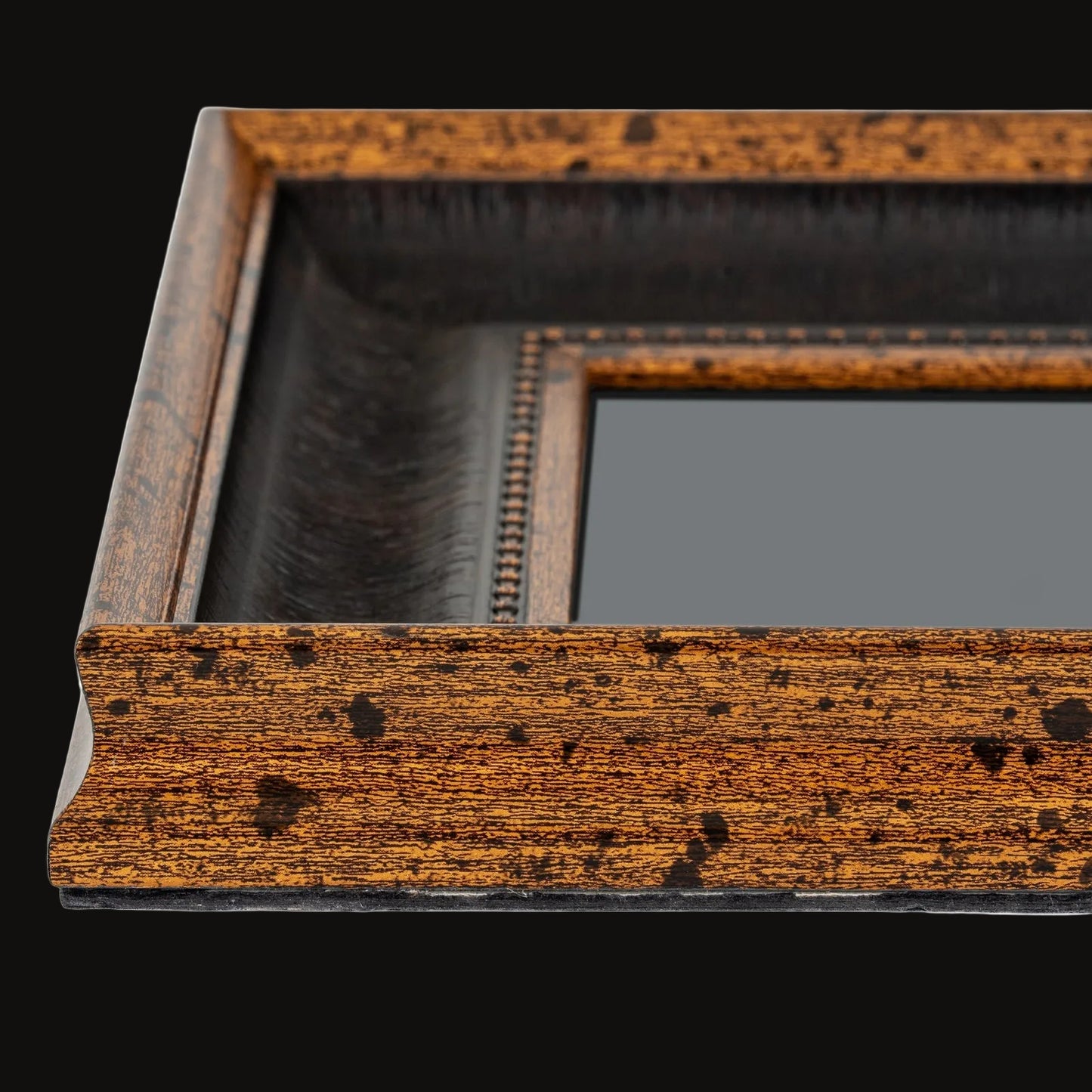 Black and antique gold beaded 4 by 6 photo frame - alternate view