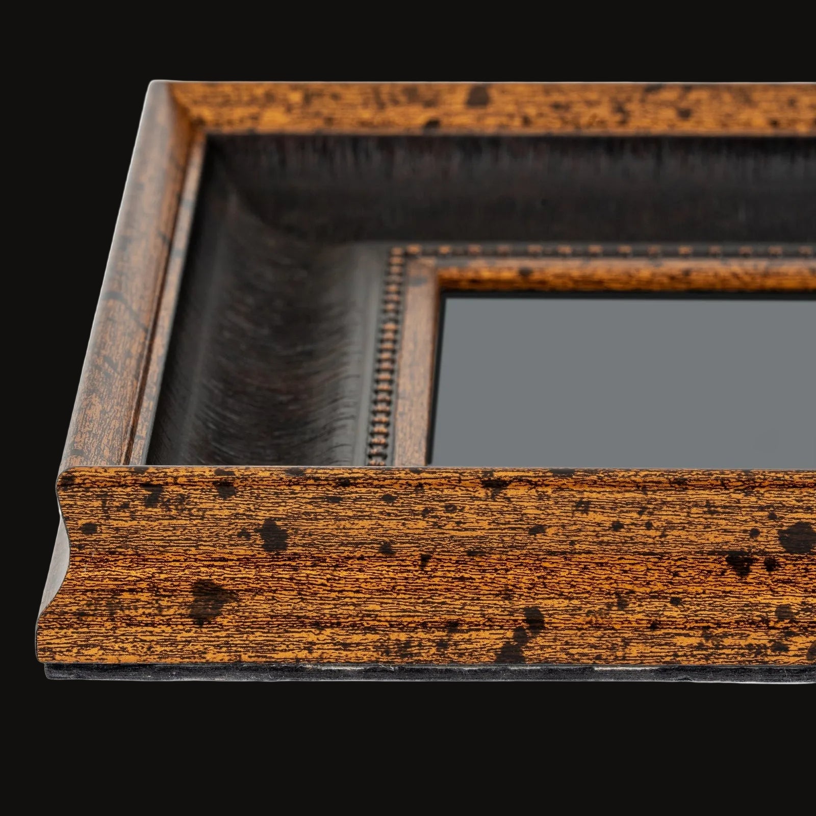 Black and antique gold beaded 4 by 6 photo frame - alternate view