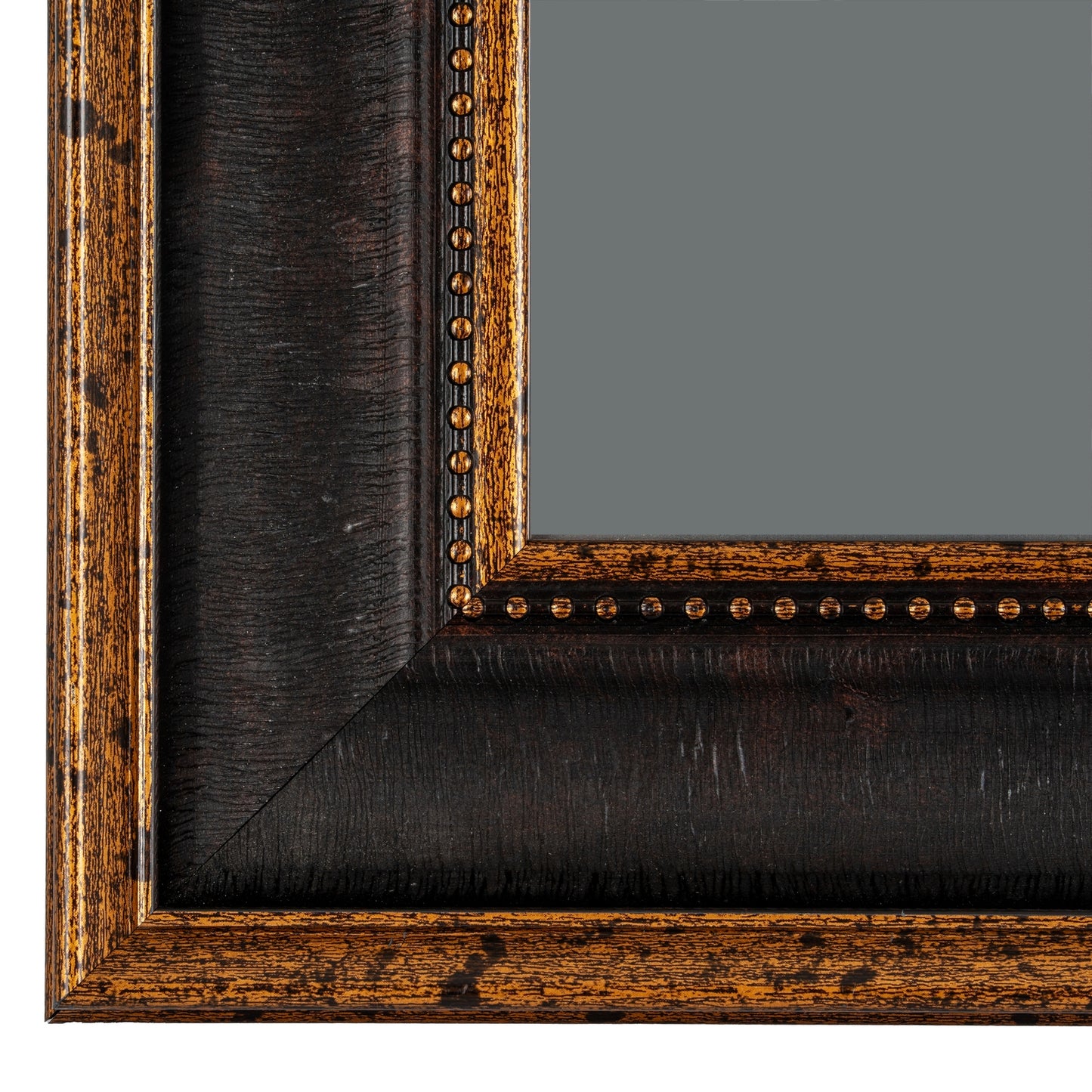 Black and antique gold beaded 4 by 6 photo frame - alternate view