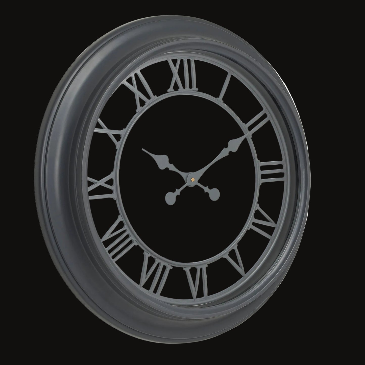 Louie black Roman numeral wall clock