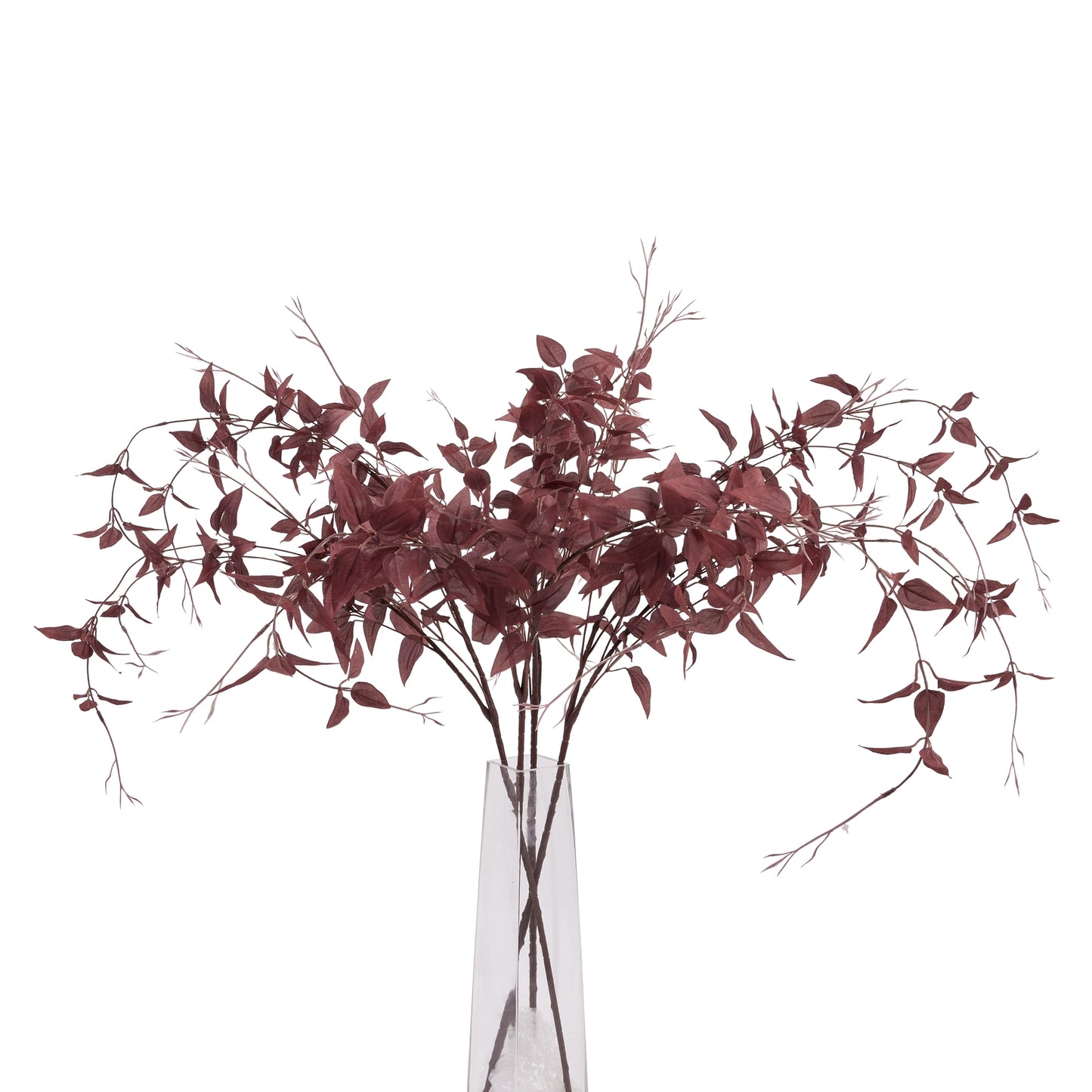 Ornamental burgundy artificial leaf stem - alternate view