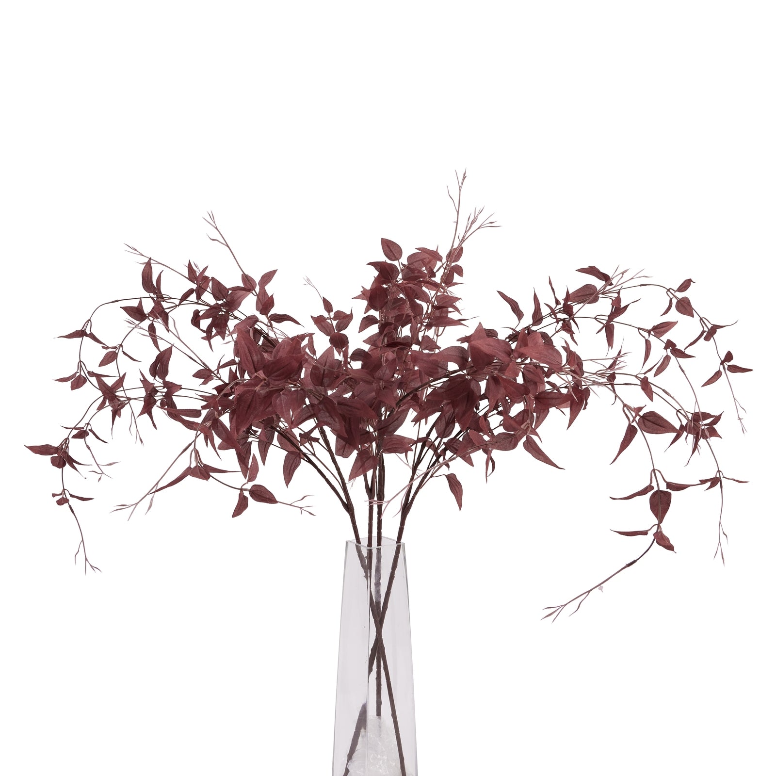 Ornamental burgundy artificial leaf stem - alternate view