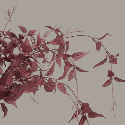Ornamental burgundy artificial leaf stem - alternate view