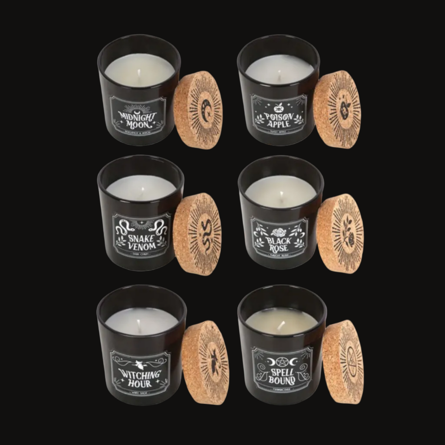 Midnight Ritual Candle Set – 6 Candles