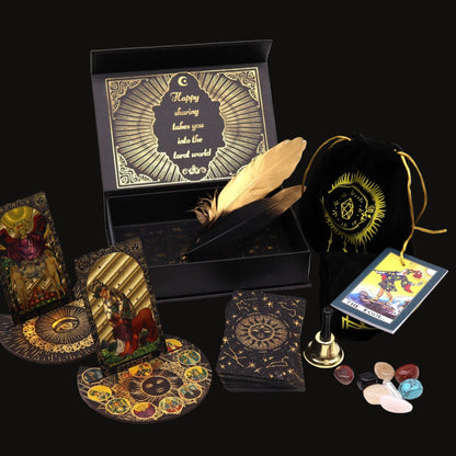 Deluxe Gold Foil Tarot Ritual Gift Set