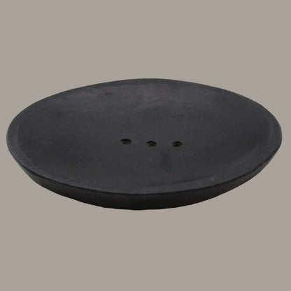 Oval Black Marble Soap Dish