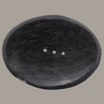 Oval Black Marble Soap Dish