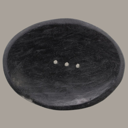 Oval Black Marble Soap Dish