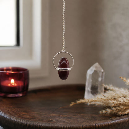 Blood Moon Pendulum – Natural Stone