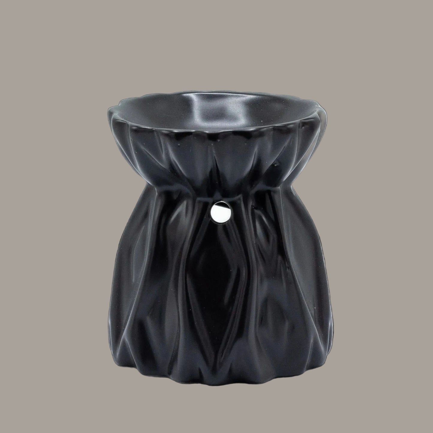 Black Sculpted Geometric Oil & Wax Burner