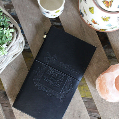 Black Leather My Book of Spells Journal