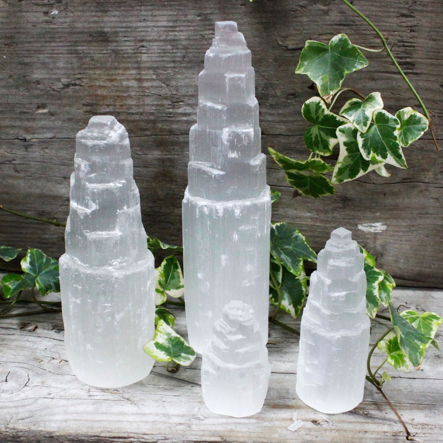 Natural Moroccan Selenite Tower – 10 cm