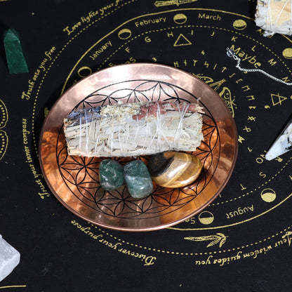 Flower of Life Copper Offering & Smudge Plate