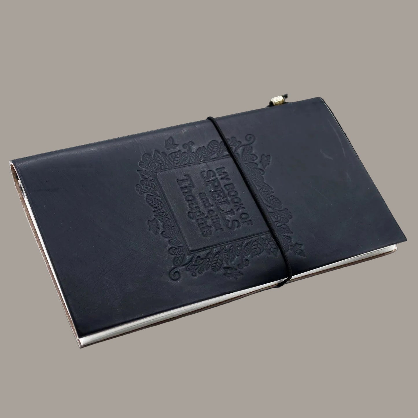 Black Leather My Book of Spells Journal