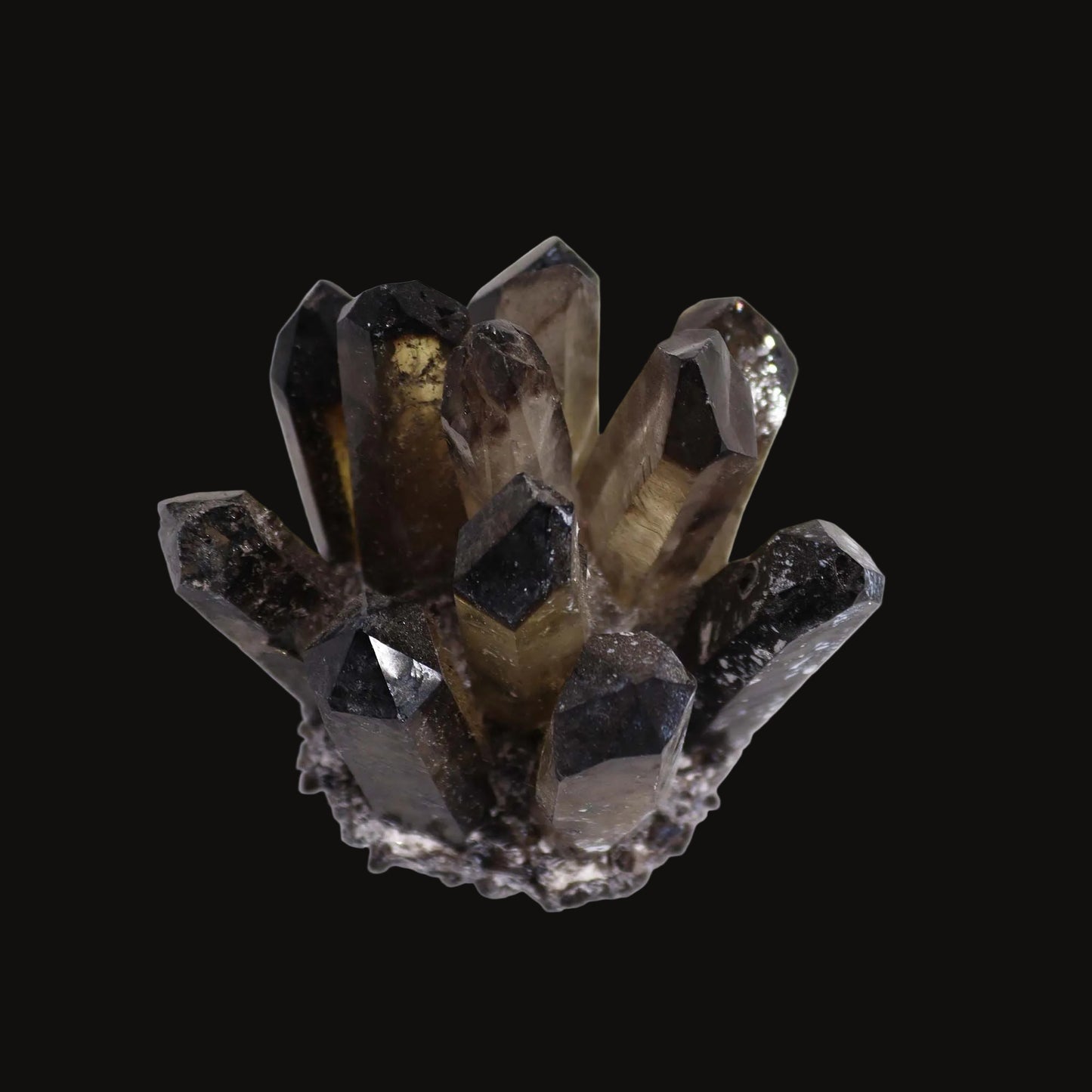 Smoky Ghost Quartz Cluster