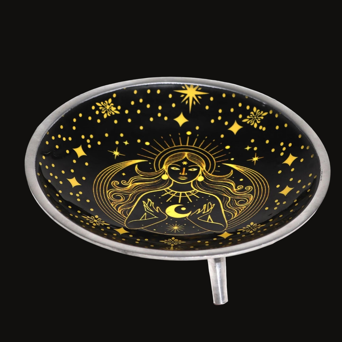 Black & Gold Goddess Offering Plate