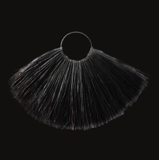 Large Black Seagrass Fan Wall Art