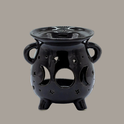 Black Moon Phase Cauldron Oil & Wax Burner