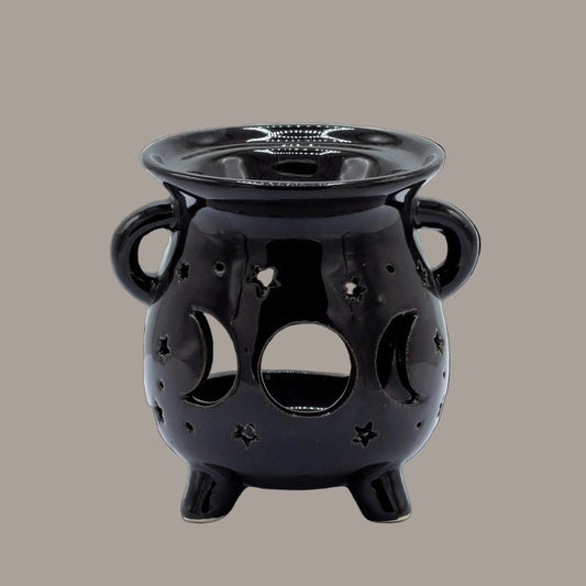 Black Moon Phase Cauldron Oil & Wax Burner