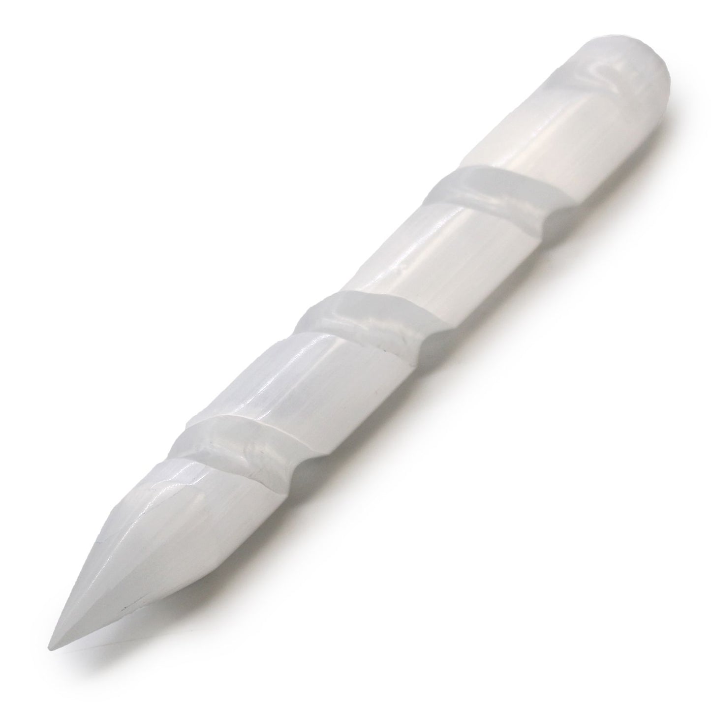 Moroccan Selenite Spiral Wand – 16 cm