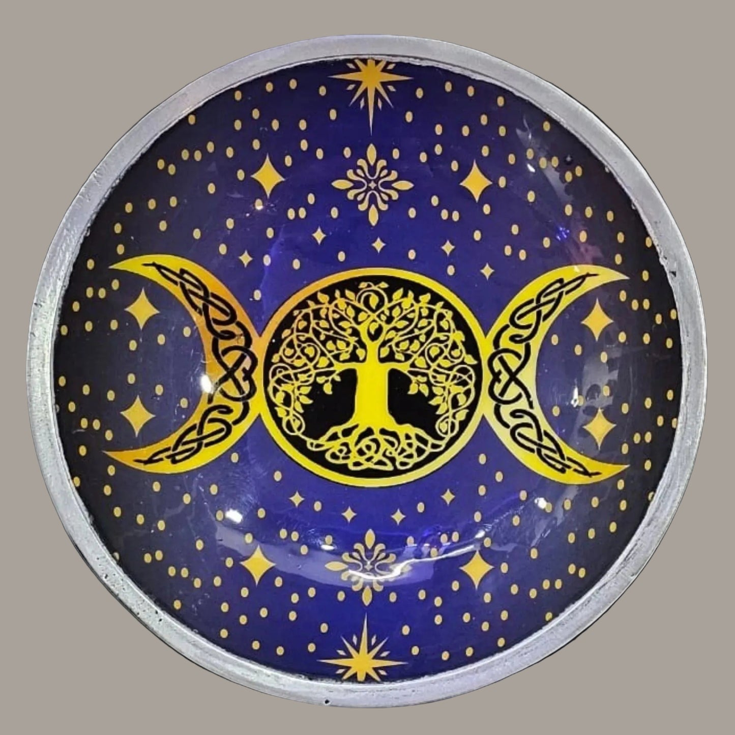 Purple Triple Moon Offering Plate