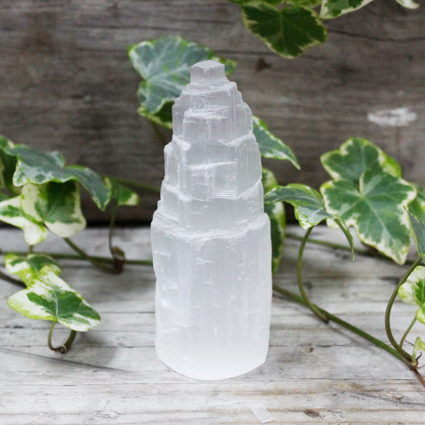 Natural Moroccan Selenite Tower – 10 cm