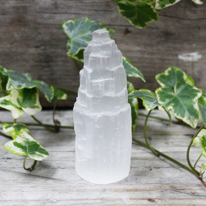 Natural Moroccan Selenite Tower – 10 cm