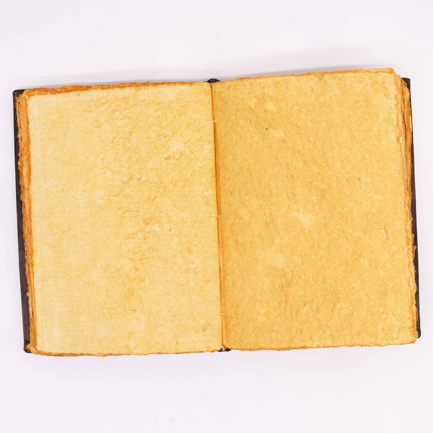 Large Red-Tan Leather Journal with Zinc Rose