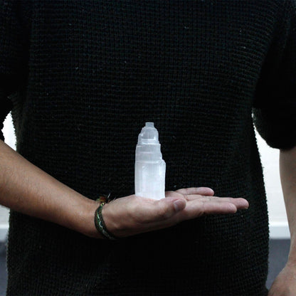 Natural Moroccan Selenite Tower – 10 cm