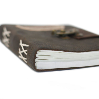 Black Leather Confessions Journal with Antique Clasp