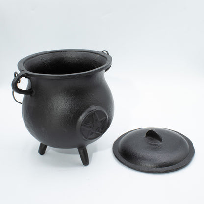 Extra-Large Cast Iron Pentagram Cauldron