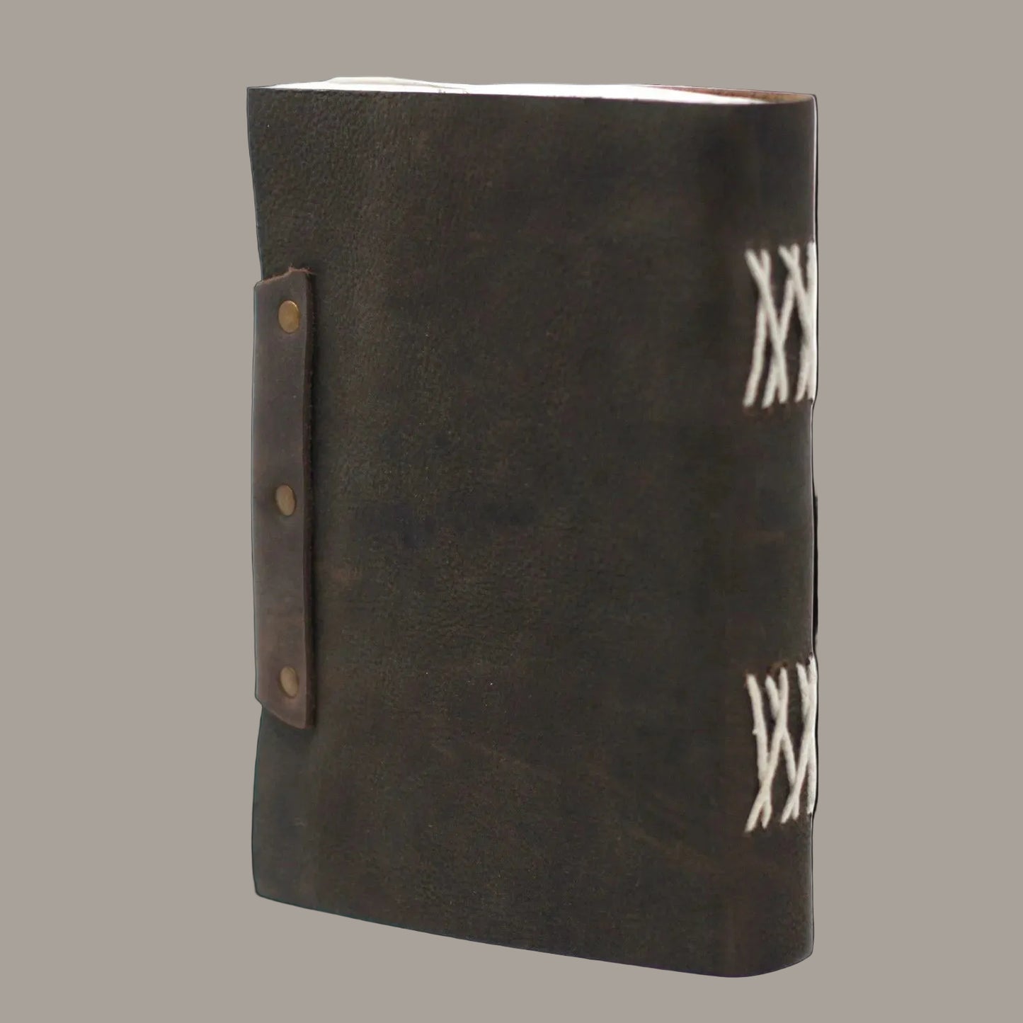 Black Leather Confessions Journal with Antique Clasp