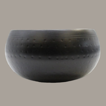 Large Black Beaten Brass Singing Bowl – 18cm