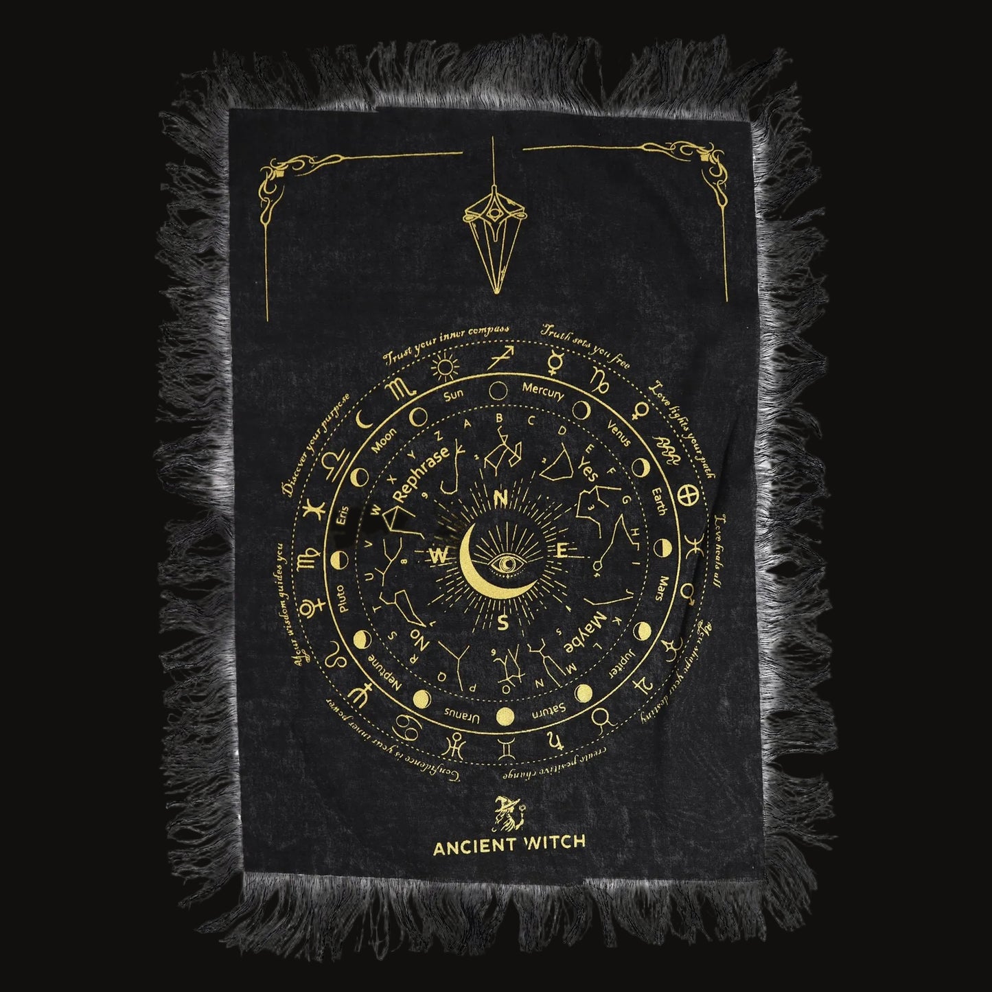 Black & Gold All-Seeing Eye Divination Cloth