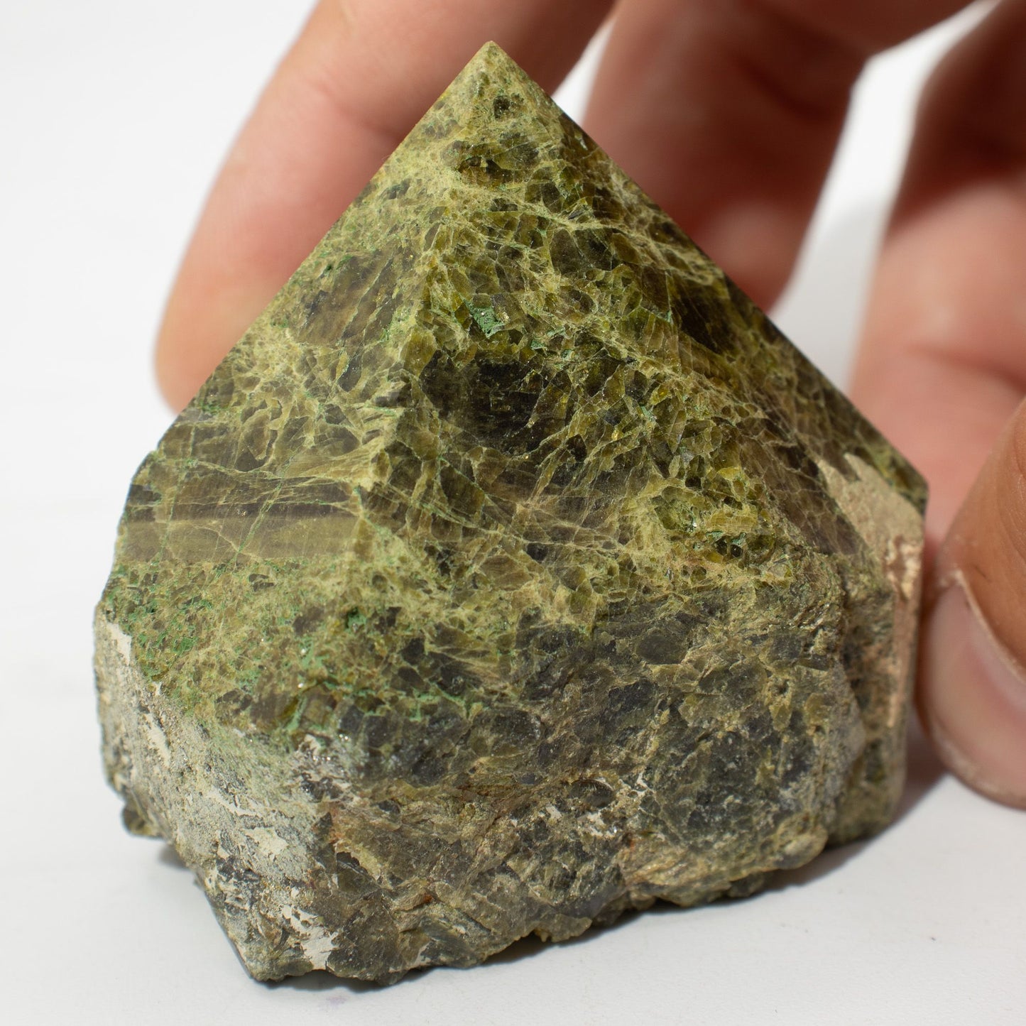 A-Grade Epidote Polished Points – Set of 5–6