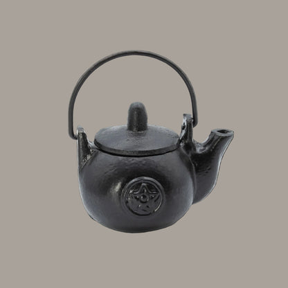 Small Cast Iron Pentagram Ritual Pot